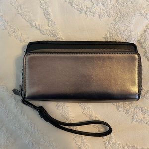 Reed Krakoff Black and Pewter wristlet/wallet